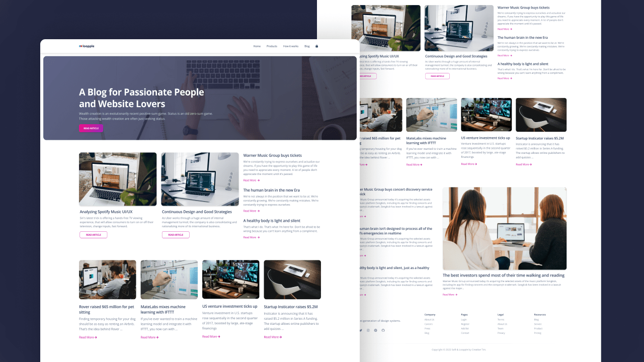 blog page
