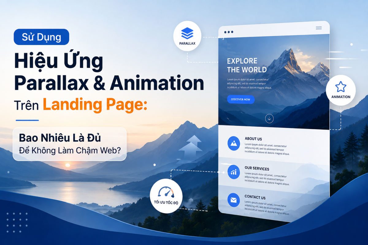 Sử Dụng Hiệu Ứng Parallax & Animation Trên Landing Page: Bao Nhiêu Là Đủ Để Không Làm Chậm Web?